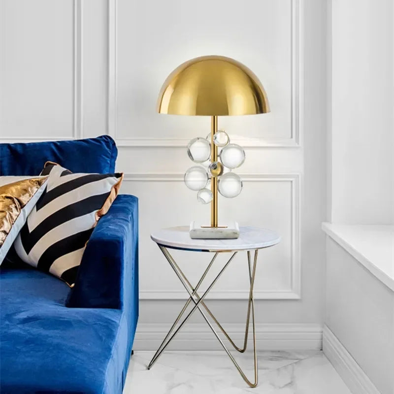 Luz de luxo criativo candeeiro mesa cristal colorido transparente quarto estudo candeeiro mesa pós moderna decoração do quarto