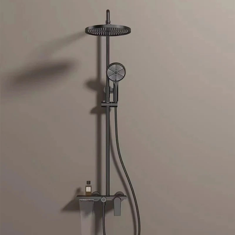 Chuveiro VGX Dourado e Preto com Chuveiro de Mão