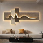 Luz moderna de luxo estilo wabi sabi led pintura decorativa decoração para casa sala estar quarto sofá tv fundo mural luz