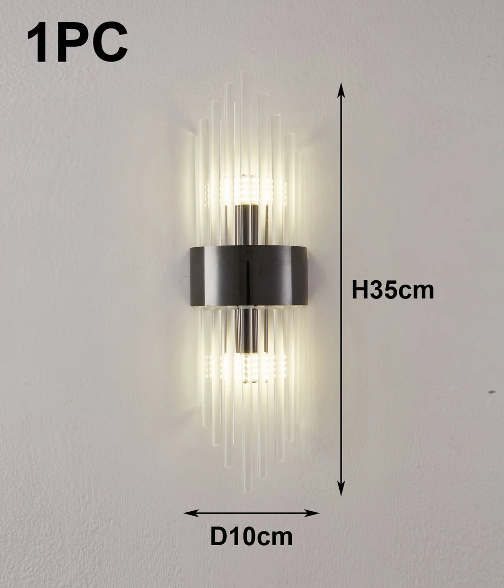 Arandela de Cristal Aço Inoxidável