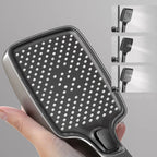 Banheiro Sistema De Chuveiro De Luxo Com Luzes De Vidro Temperado Chave De Piano Smart Digital Display Termostato Misturador Torneira Do Chuveiro Conjunto Completo Chuva de bronze Cachoeira 4 Modo Torneira de chuveiro