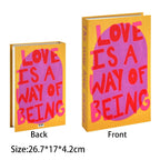 Caixa Decorativa de Livros Falsos com Fecho Magnético