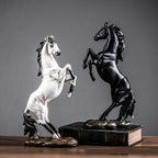 Escultura de cavalo estilo europeu, estátua de animal de resina, decoração, lembrança, presente, sala de estar, escritório, estudo, decoração de mesa