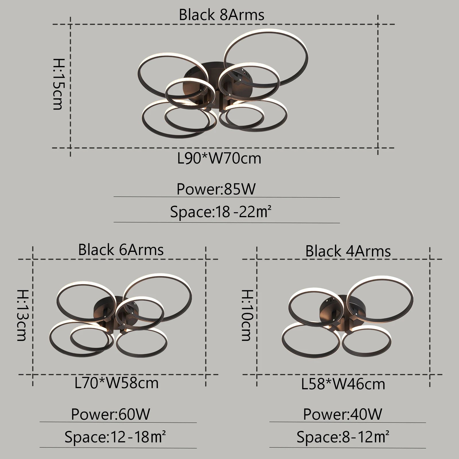 Luminárias de teto modernas com LED NEO Gleam para sala de estar, quarto, escritório, AC90-260V, luminárias de teto internas com LED.
