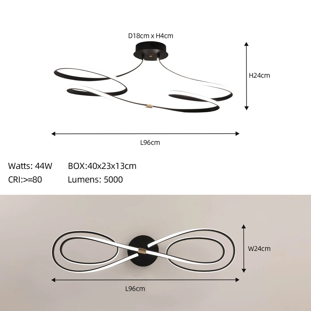 Luminária de Teto LED Regulável com Controle Remoto