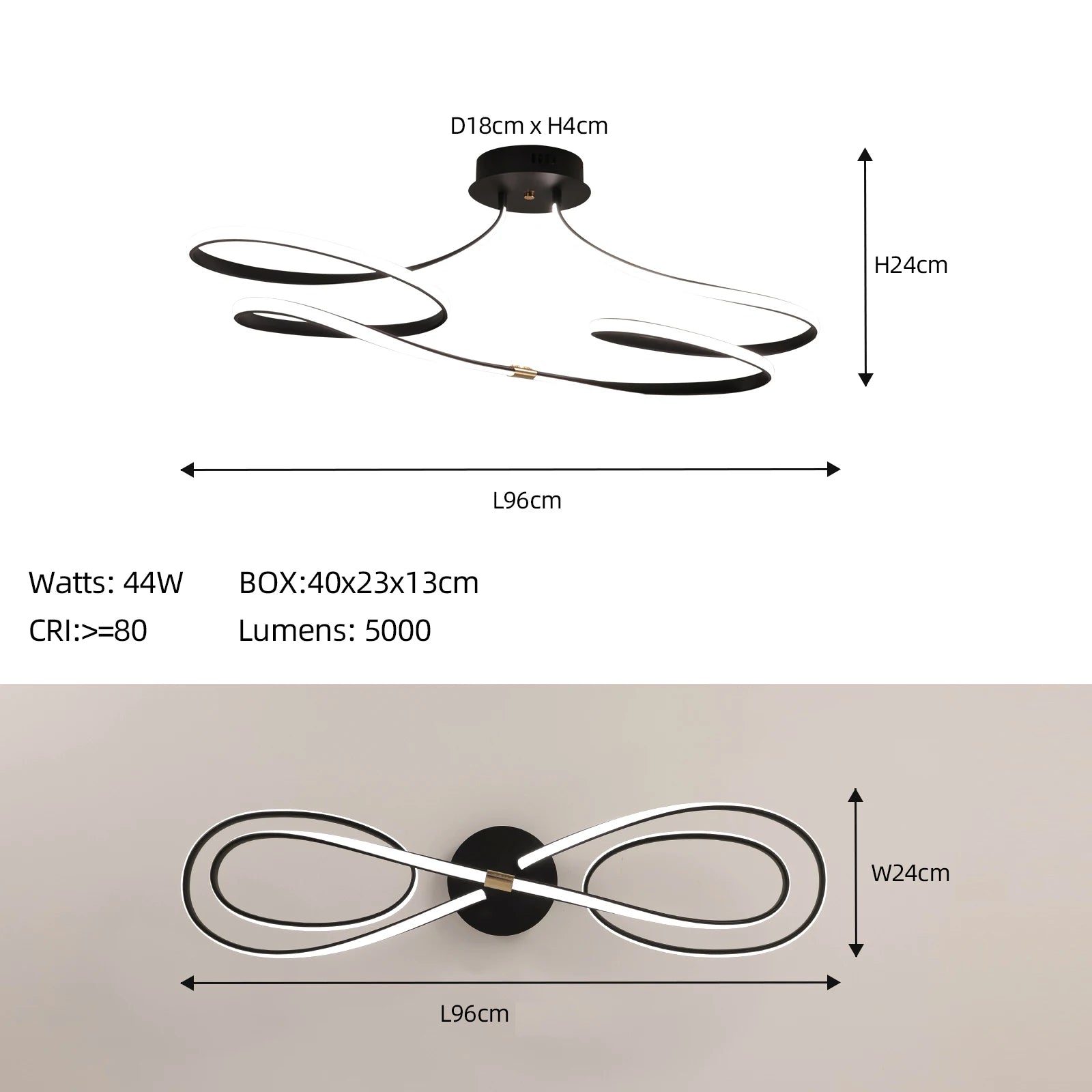 Luminária de Teto LED Regulável com Controle Remoto