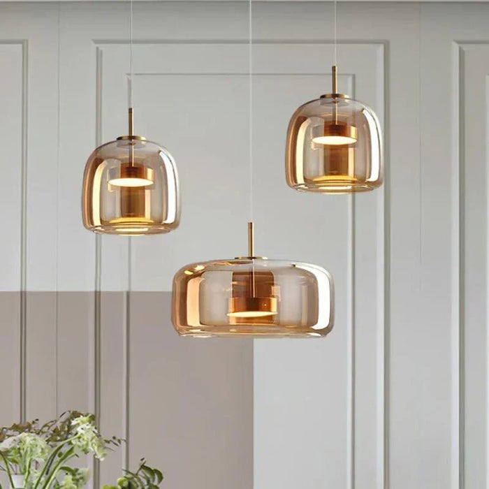 Luminária Pendente de Vidro LED Nórdica Moderna