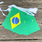 xvggdg 20 pçs/set Brasil bandeiras de bunting flâmula corda banner buntings festival festa feriado