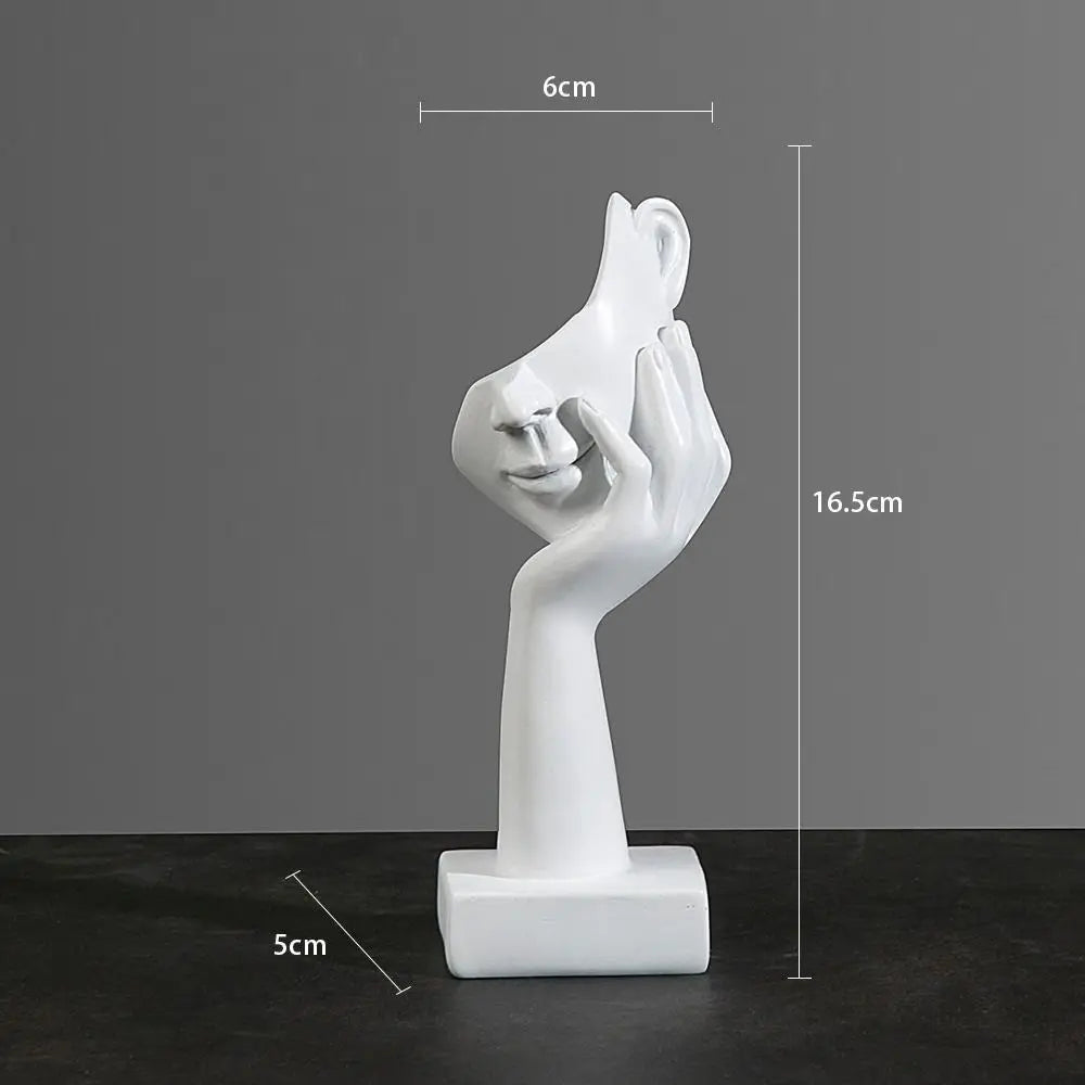 Estátua Abstrata de Resina para Decoração Elegante