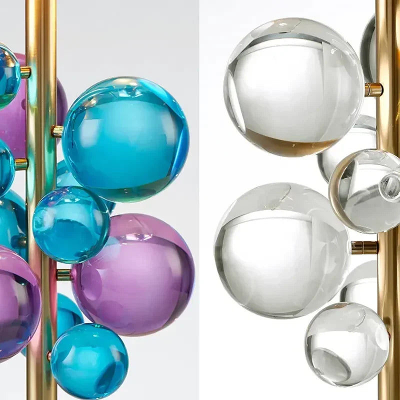 Luz de luxo criativo candeeiro mesa cristal colorido transparente quarto estudo candeeiro mesa pós moderna decoração do quarto