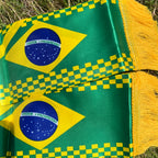 Lenços com bandeira do brasil, 14x130cm, cachecol com bandeira do brasil, cachecol para fãs, cachecol da copa do mundo, decoração de férias esportivas