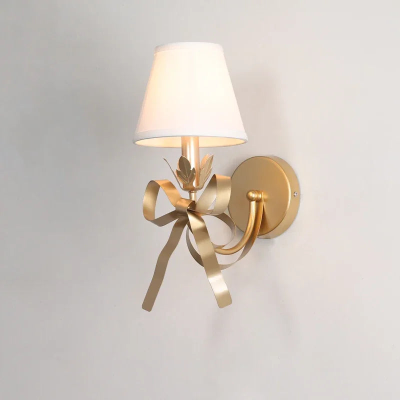Moderno simples luz de luxo e14 bowknot lâmpada parede sala estar quarto menina princesa crianças luzes do quarto