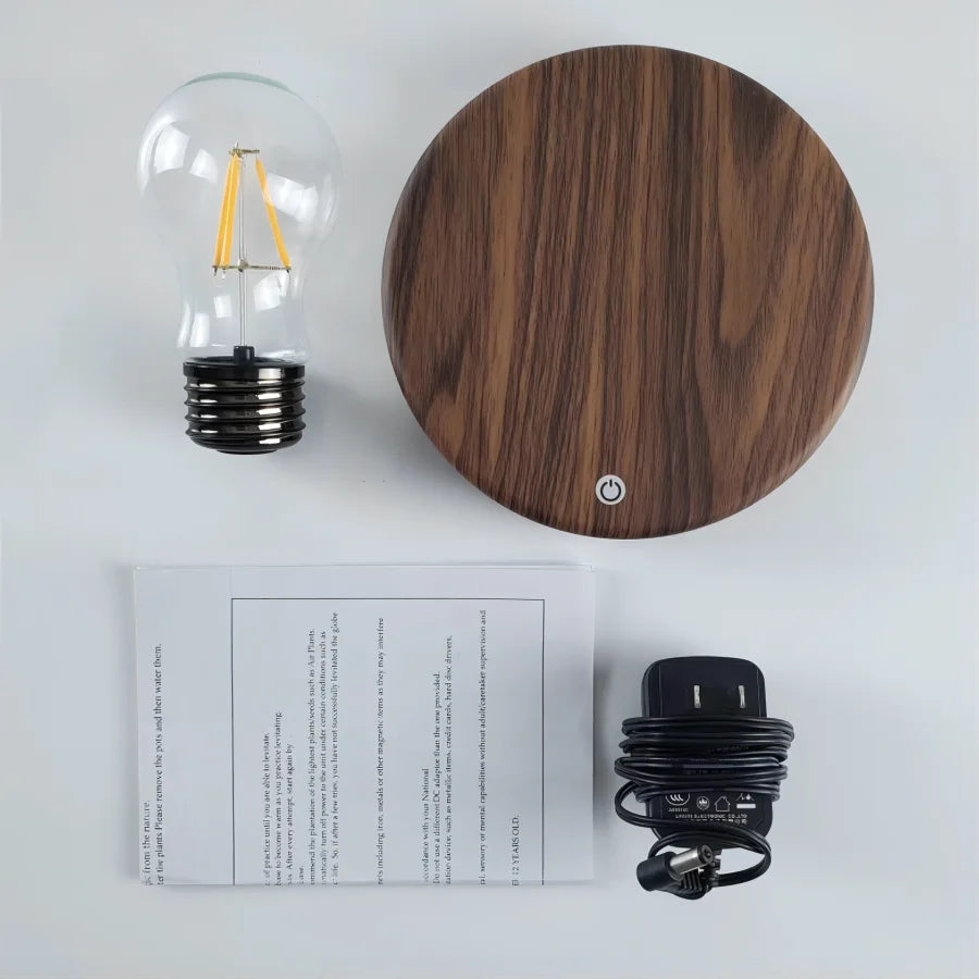 Lâmpada de levitação magnética criatividade flutuante vidro lâmpada led escritório em casa decoração presente aniversário mesa novidade luz da noite