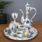 Abóbora estilo vinho set, garrafa de metal bebendo, Decanter, Hip frasco, casa e bar copo set, branco