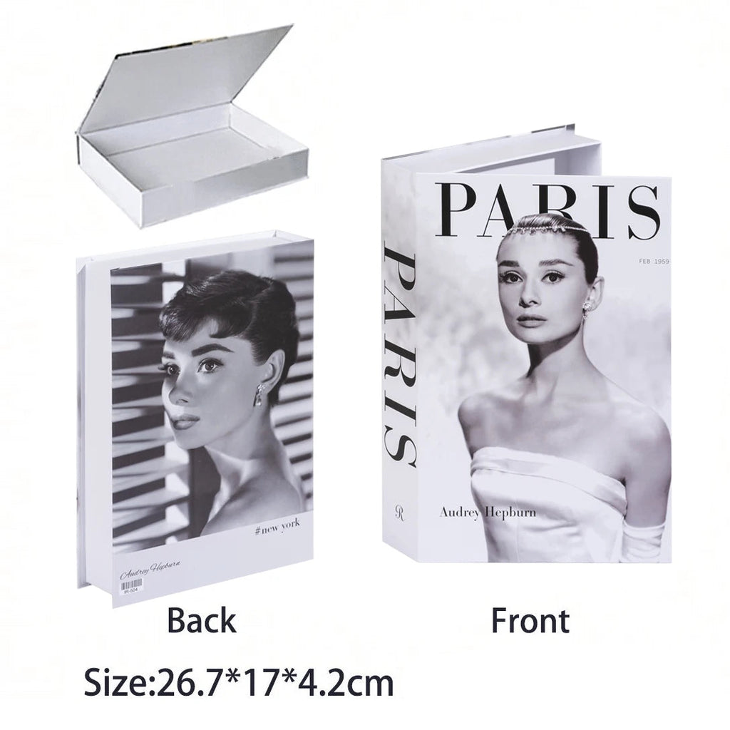 Caixa Decorativa de Livros Falsos com Fecho Magnético