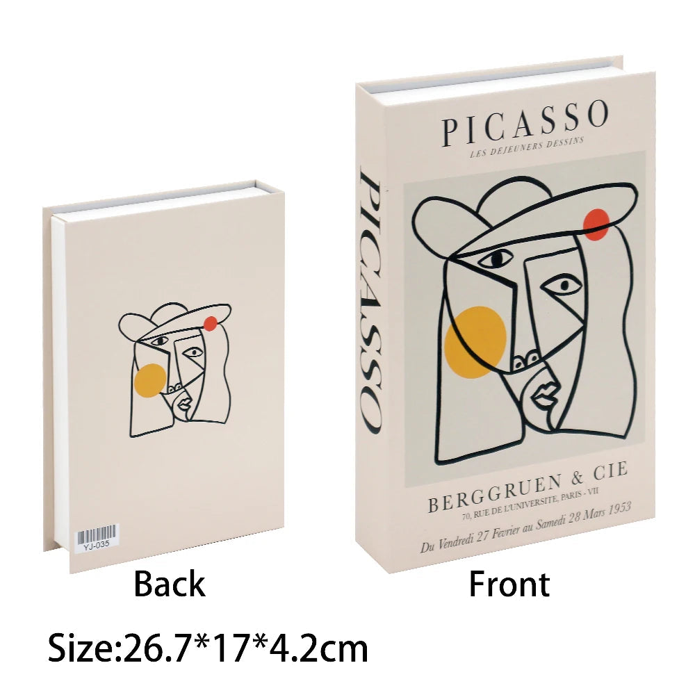 Caixa Decorativa de Livros Falsos com Fecho Magnético