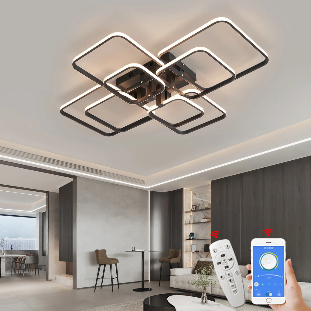 Luminárias de teto modernas com LED NEO Gleam para sala de estar, quarto, escritório, AC90-260V, luminárias de teto internas com LED.
