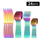 Conjunto de Talheres em Aço Inoxidável 24 Peças Star Diamond