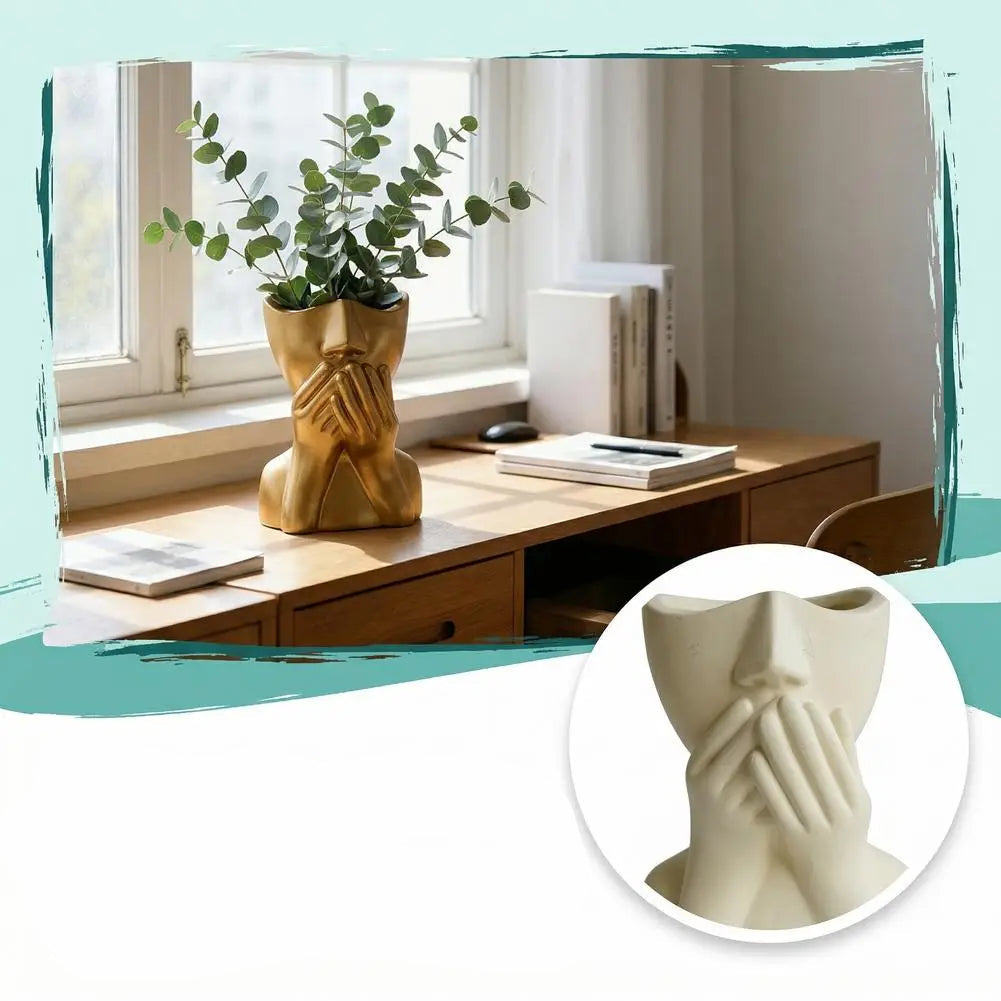 Suporte para Pincéis de Maquiagem, Porta-Canetas com Design de Rosto Humano para Decoração de Mesa, Para Maquiagem, Lápis de Sobrancelha, Organizador Doméstico, Vaso de Plástico