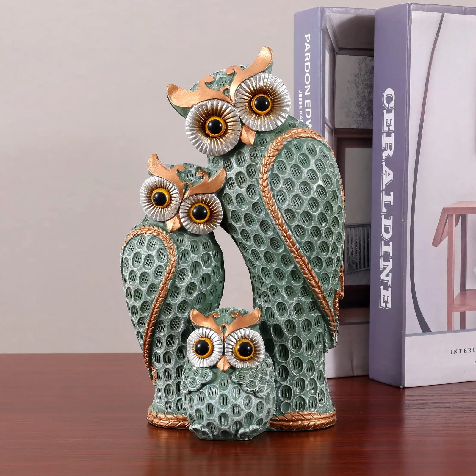 Trio de Corujas Decorativas