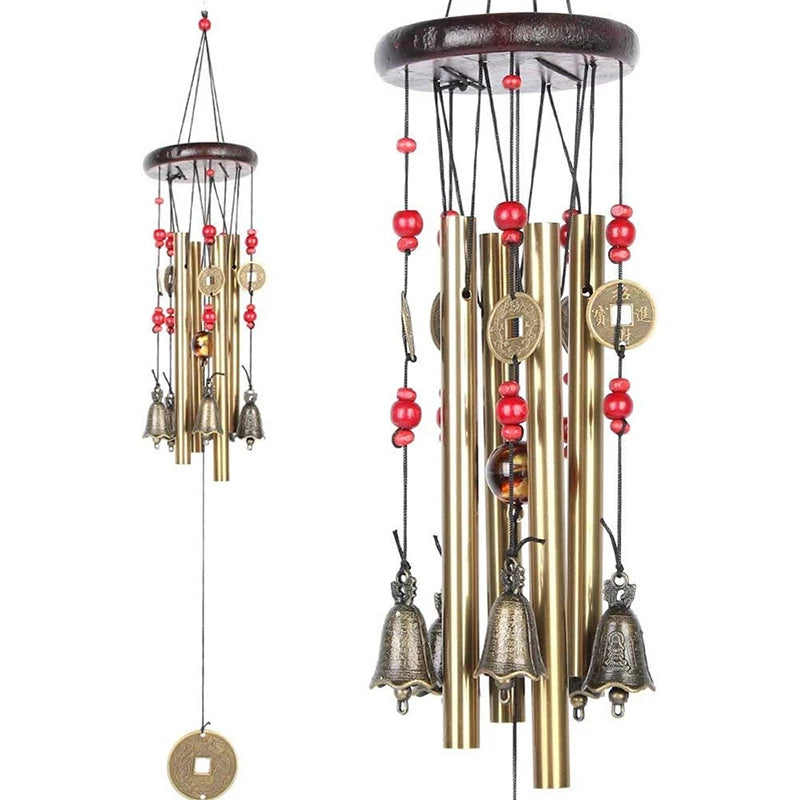 Sino dos Ventos Decorativo em Metal e Madeira