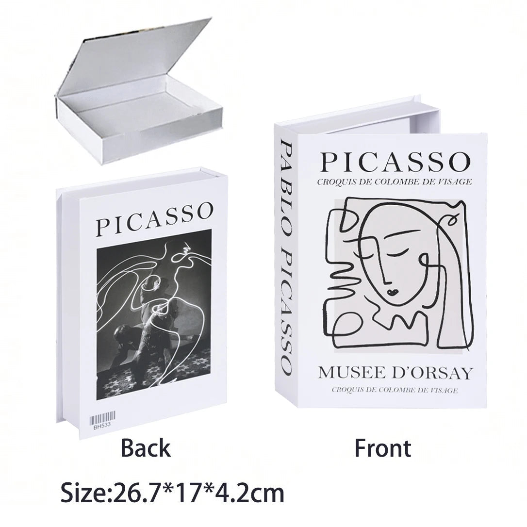 Caixa Decorativa de Livros Falsos com Fecho Magnético