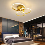 Brasil inclui imposto Lustres de led modernos para sala de estar sala de estudo quarto de cama decoração lâmpada de teto led lampara techo cor dourada luminárias de lustre de teto AC110-240V