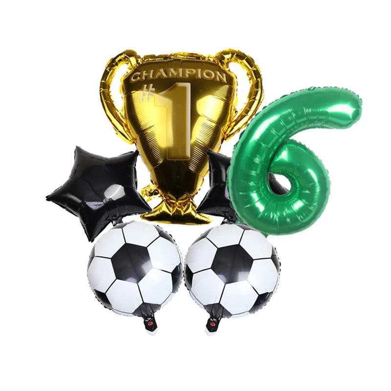 32 polegada verde número digital folha ballon troféu futebol balões de hélio crianças presentes festa aniversário tema futebol decoração