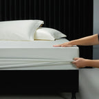 1000TC Egyptian Cotton Fitted Sheet Solid Color Bed Sheet Mattress Cover Elastic Band Fitted Sheet 160x200 180X200 Fit Sheet 1Pc