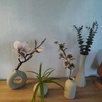 4 peças/conjuntos vasos de plástico multicoloridos, vasos de flores secas de arte em abraço, recipientes de organização de flores, decoração temática de jardim