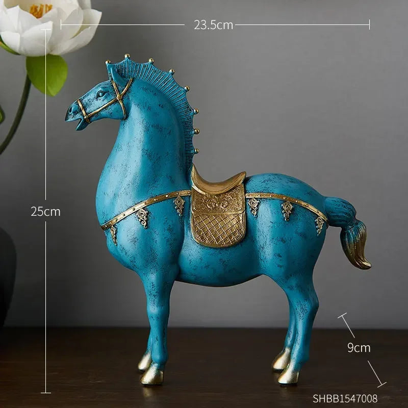 Escultura de Cavalo em Resina para Decoração de Ambientes