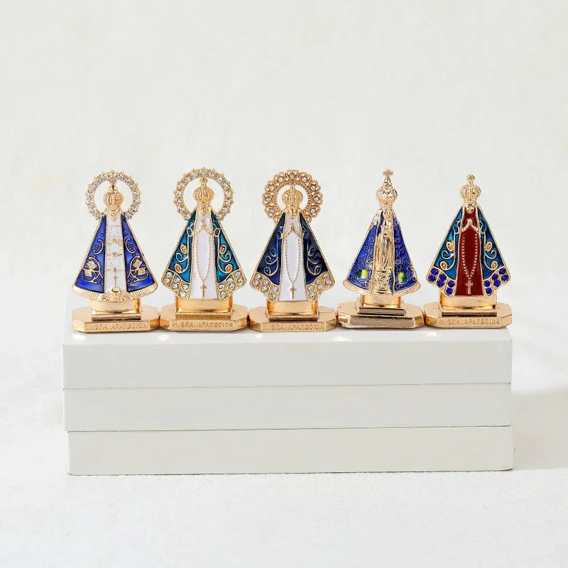 Oração para a cruz das estatuetas de liga de zinco, estatuetas de oração decoração do quarto acessórios do quarto decoração de casa