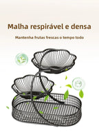 Cesta de Frutas de Metal Luxuosa, Bandeja para Armazenamento de Lanches, Caixa de Armazenamento para Mesa de Cé, Uso Domést...