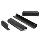 Gold Black Hidden Handles Long Kitchen Cabinet Pulls Drawer Knobs Aluminum Alloy Furniture Handles Cupboard Pulls Wardrobe Pulls