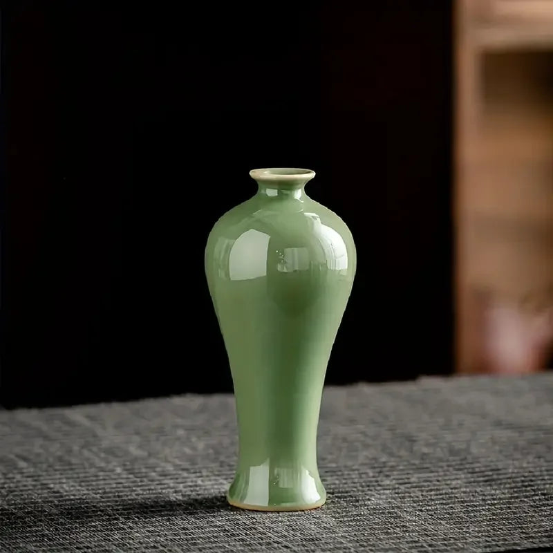 Vaso de Cerâmica Verde Elegante