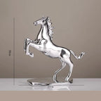 Escultura de Cavalo em Resina Eletrogalvanizada