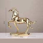 Escultura de Cavalo em Resina Eletrogalvanizada