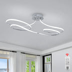 Tcy 75cm moderno regulável led luz de teto 28w ouro/cromo/preto para quarto cozinha luminária com controle remoto