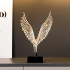 Escultura Asa de Anjo Dourada em Resina