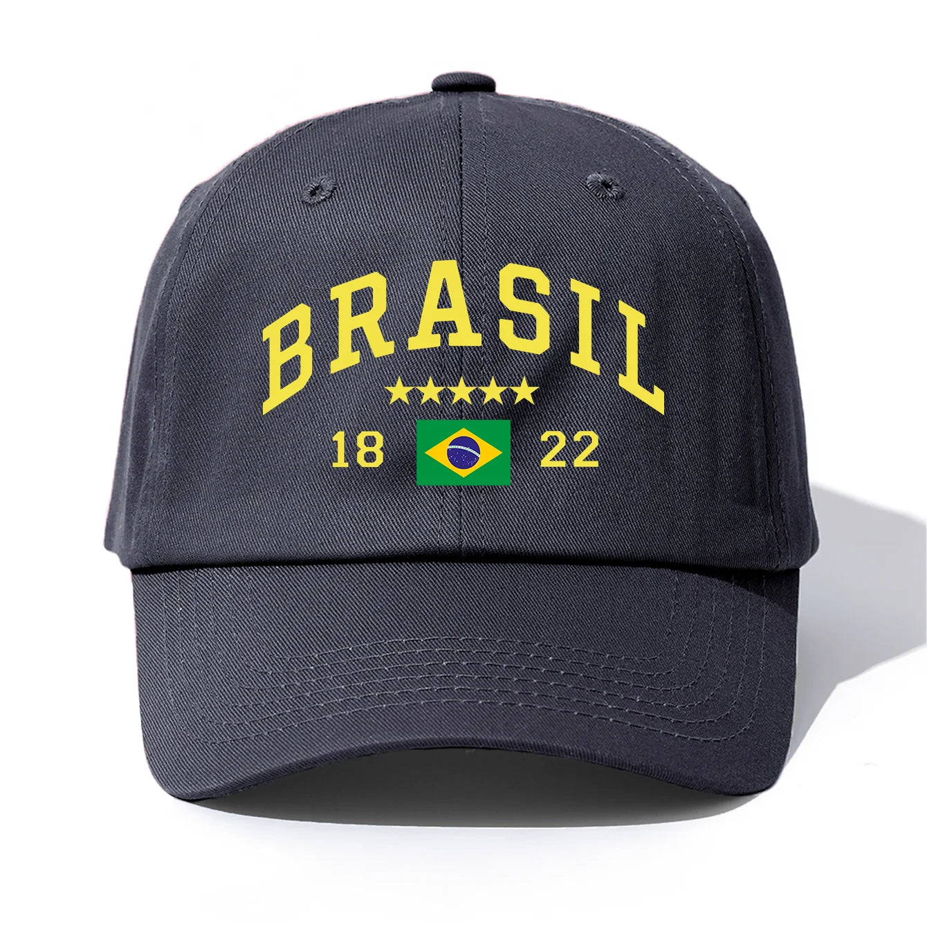 Boné de beisebol com estampa de brasil para adultos, estilo retrô minimalista, casual, macio, ajustável, pai, perfeito como presente, 1 peça