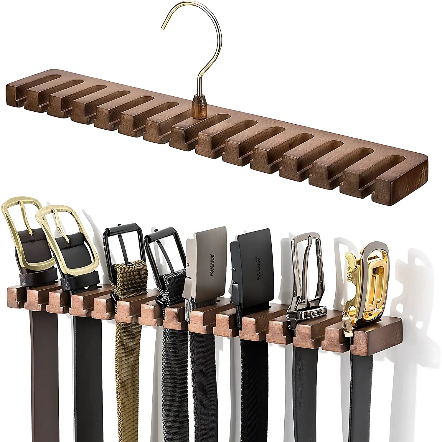 1-12 pçs multifuncional cinto organizador pendurado gravata rack cinto cabide roupas rack organizador gravata rack casa armário organizador