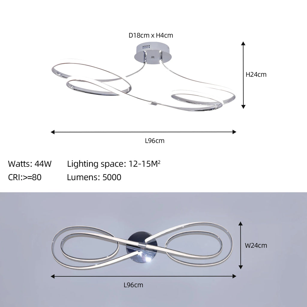 Luminária de Teto LED Regulável com Controle Remoto