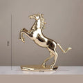 Escultura de Cavalo em Resina Eletrogalvanizada