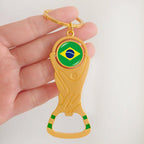 Chaveiro Abridor de Garrafa Dupla Face com Bandeiras