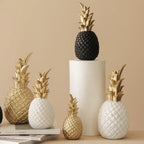 Nordic Gold Pineapple Sculpture - Instagrammable Decor for Coffee Table, Creative Photography Prop & Living Room Ornament