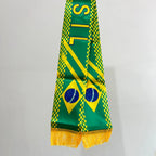 Lenços com bandeira do brasil, 14x130cm, cachecol com bandeira do brasil, cachecol para fãs, cachecol da copa do mundo, decoração de férias esportivas