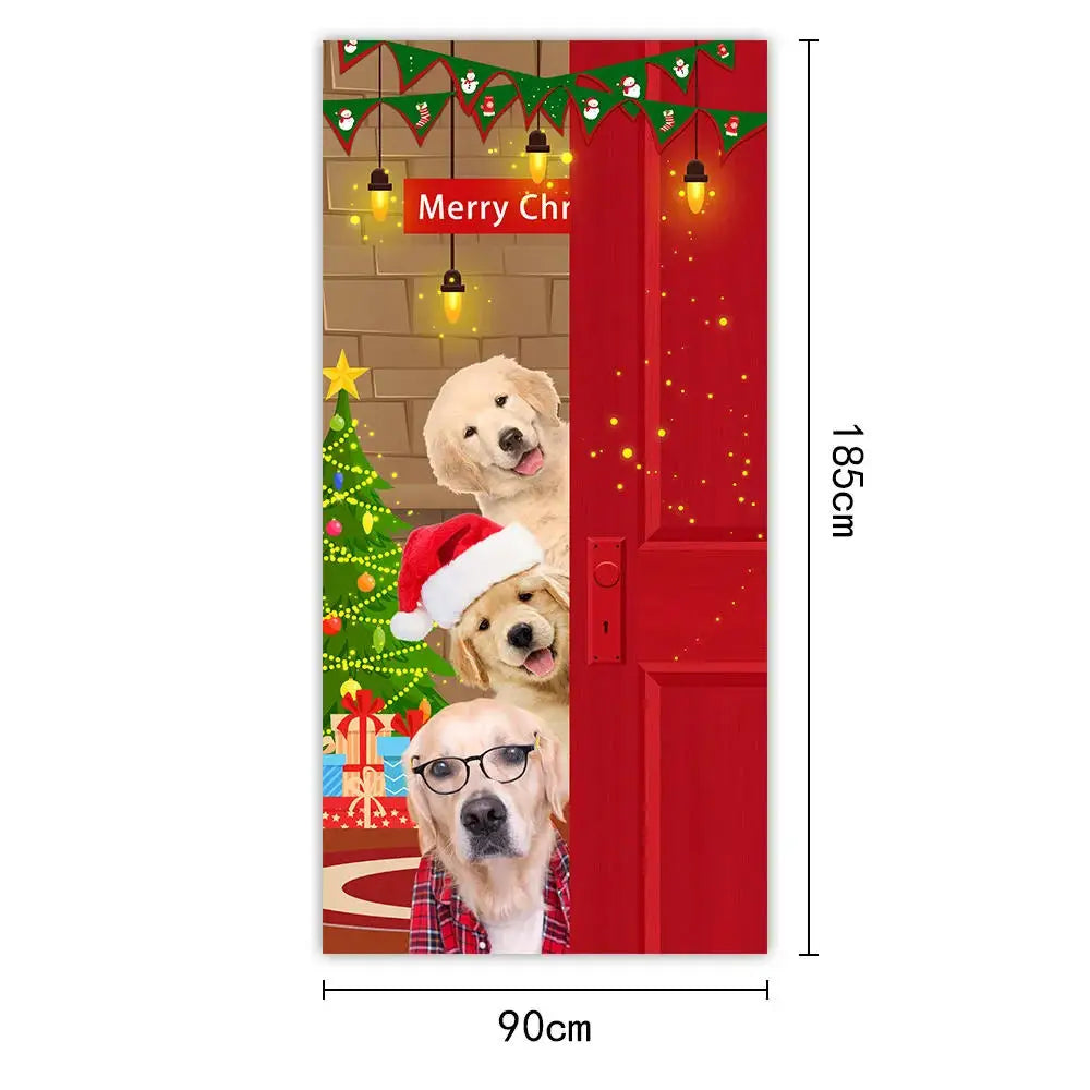 Painel Decorativo de Porta Papai Noel para Natal