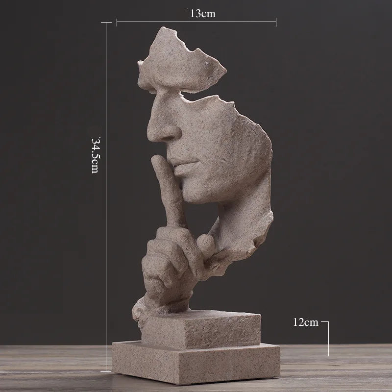 Escultura Silêncio em Resina