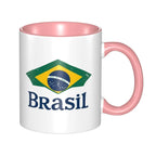 Caneca de Cerâmica com Bandeira do Brasil