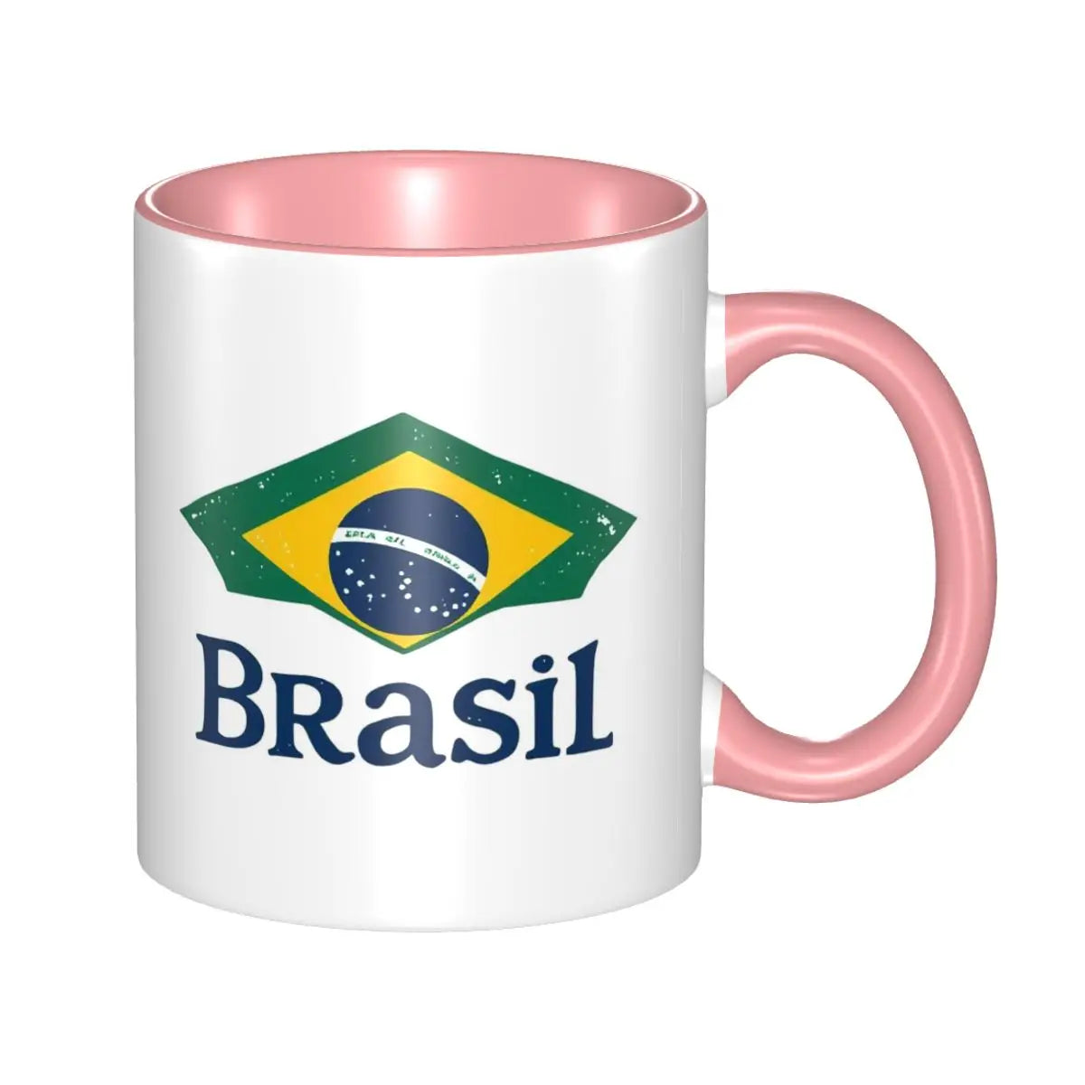 Caneca de Cerâmica com Bandeira do Brasil